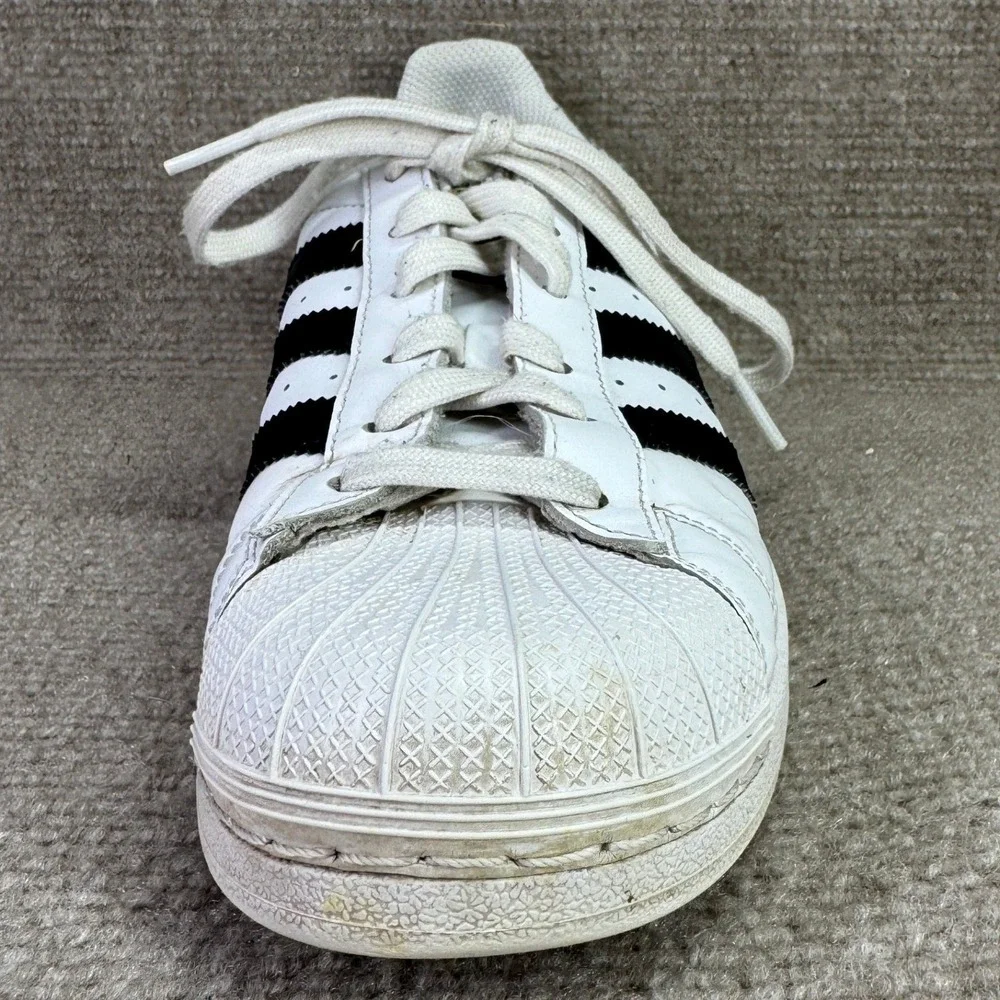 Adidas Superstar Mens 7.5 White Black Shell Toe‎ Classic Sneakers C77153